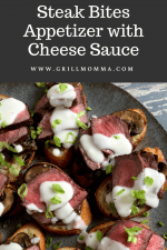 Steak Bites Appetizer With Cheese Sauce