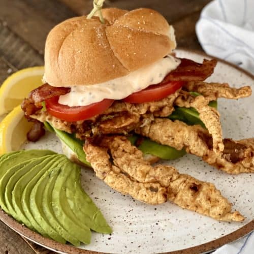 Picture of fried soft shell crab sandwich