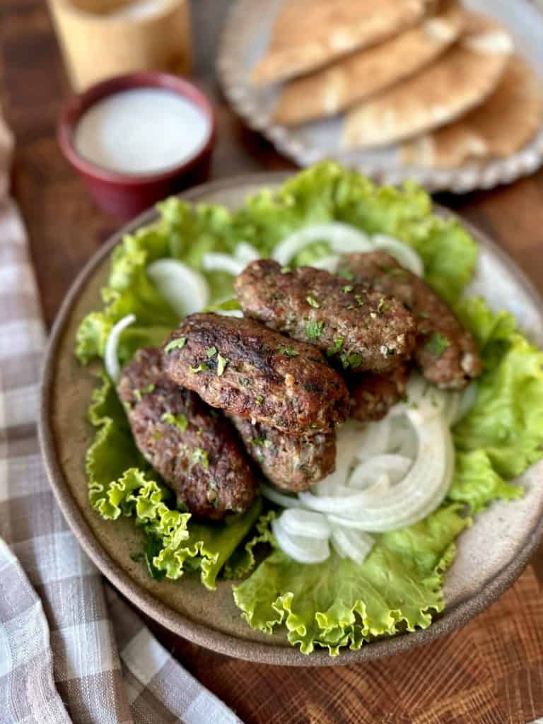 Curry Lamb Kofta Kebabs With Coconut Lime Dipping Sauce